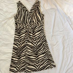 A-line zebra print dress